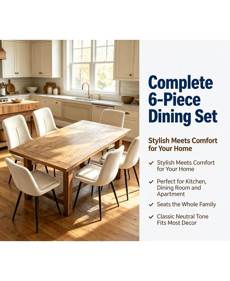 Upholstered Dining Chairs Set of 6