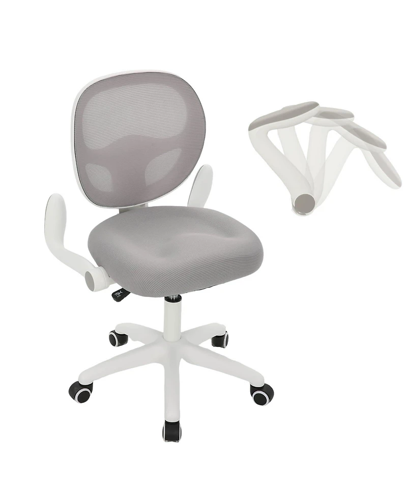 Kids Ergonomic Desk Chair with Adjustable Height, 360degree(s) Swivel, Flip-Up Armrests, Mesh Backrest