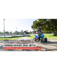 Razor Kids Electric Off Road Mini Dirt Quad Bike 4 Wheeler Atv 24 Volt, Blue