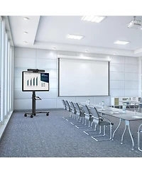 Kanto MPC77 Rolling Av Cart Compatible with Video Conferencing Systems for 37" - 77" TVs