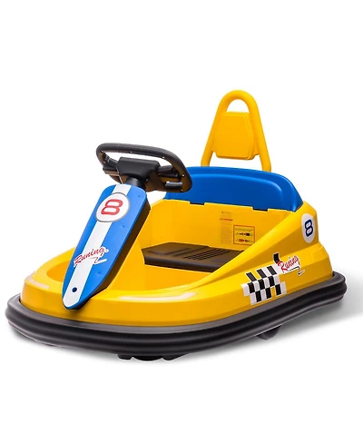 6V Kids Ride-On Bumper Car, 2 Speeds, Twin 15W Motors, 360degree(s) Spinning, Lights, Music and Horn, Electric Toy for Ages 2-6