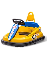 6V Kids Ride-On Bumper Car, 2 Speeds, Twin 15W Motors, 360degree(s) Spinning, Lights, Music and Horn, Electric Toy for Ages 2-6