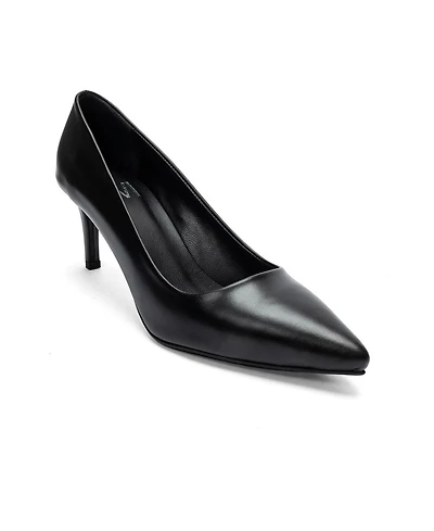 Forever and Always Shoes Women's Clyde Leather Stiletto Pointed Toe Pump