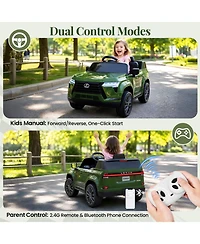 42 Inch Licensed Lexus Ride On Car, 12V Kids Electric Vehicle with Remote Control and Led Lights, Red/Green/Gray/Black/White, Ages 3-6