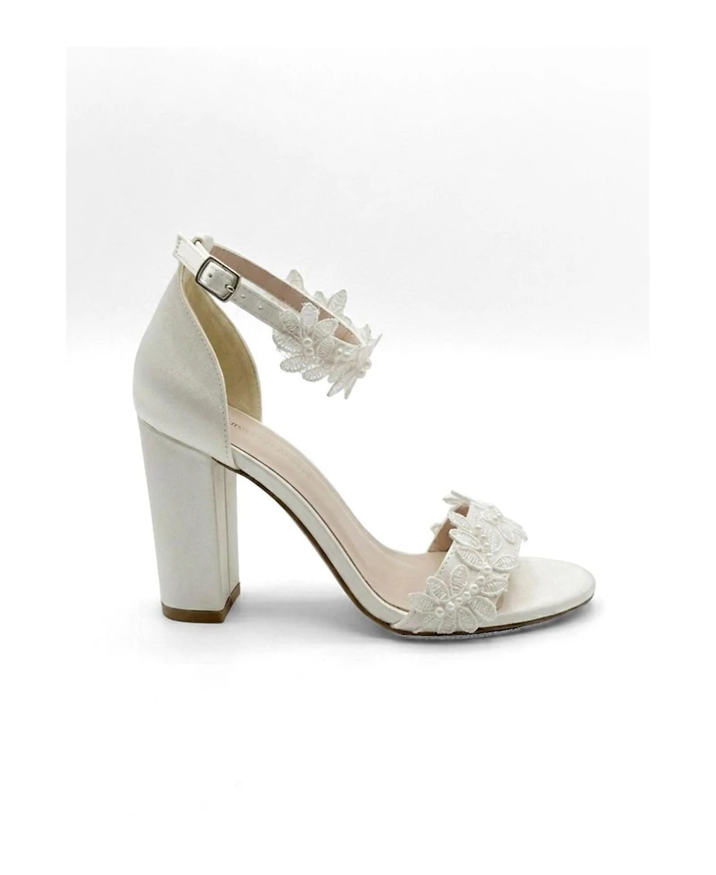 Forever and Always Shoes Women's Lirielle Lace Wedding Heels