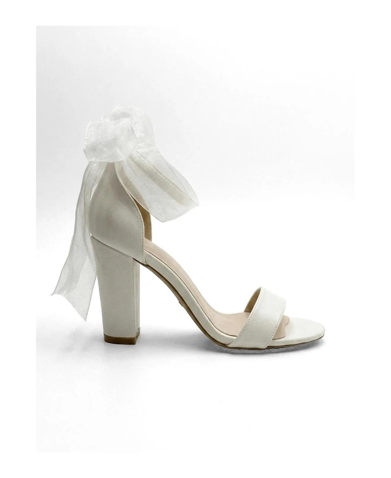 Forever and Always Shoes Women's Aviora Block Heel Wedding Sandal