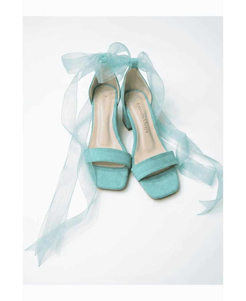 Forever and Always Shoes Women's Rova Bow Block Heel Sandal