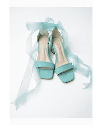 Forever and Always Shoes Women's Rova Bow Block Heel Sandal
