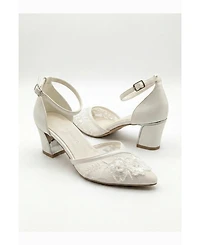 Forever and Always Shoes Women's Viona Lace Bridal Pump