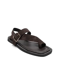 Forever and Always Shoes Women's Curry Leather Slingback Sandal