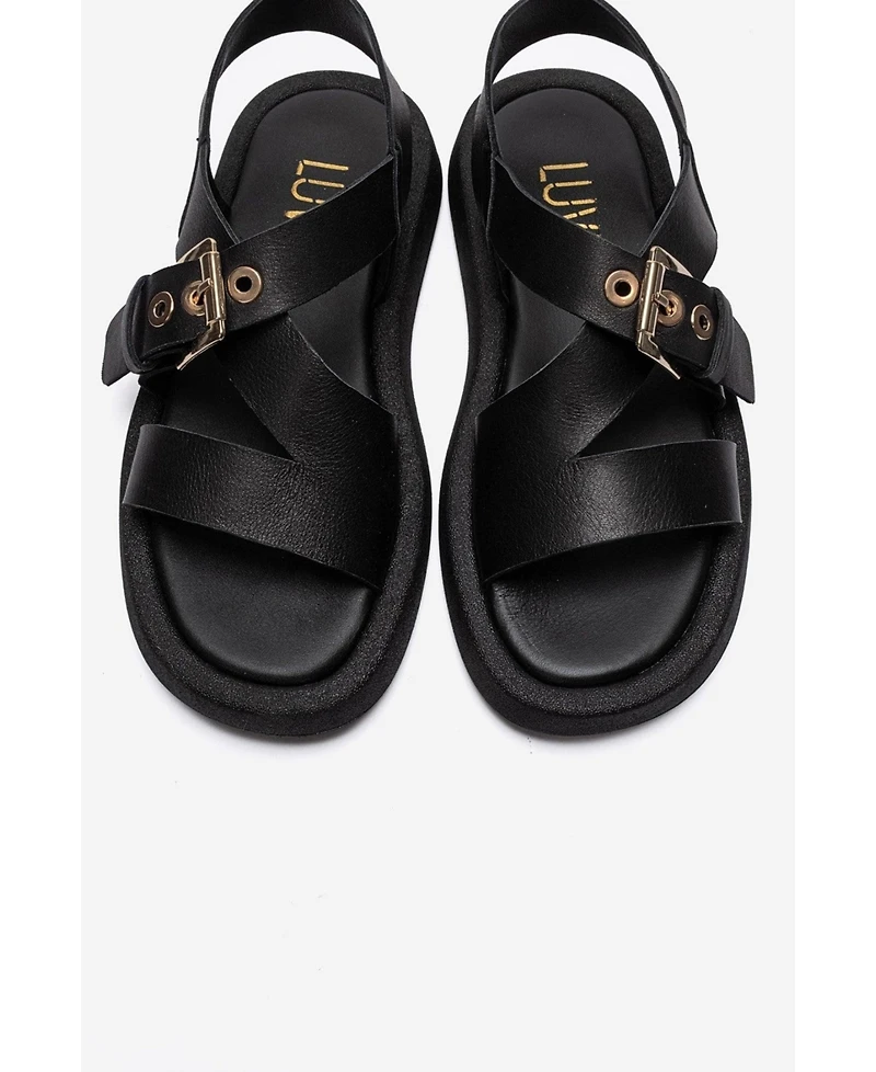 Forever and Always Shoes Women's Roven Leather Sandal