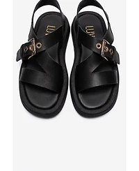 Forever and Always Shoes Women's Roven Leather Sandal