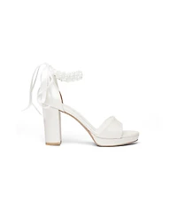 Prologue Shoes Women's Tiara Block Heel Bridal Sandal