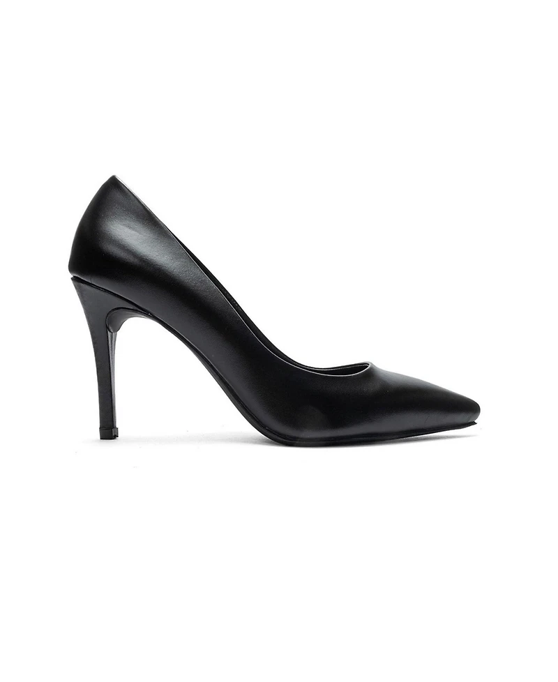 Forever and Always Shoes Women's Moriel Leather Stiletto Pump