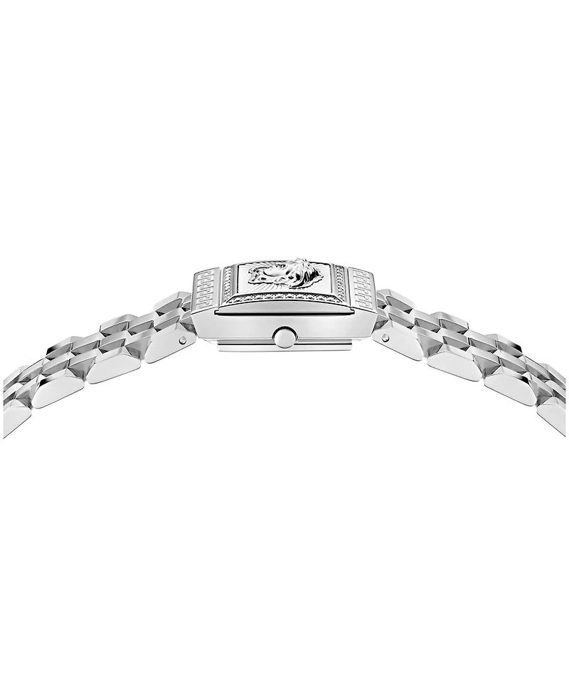 Versace Women's Reveal Precious Silver Stainless Steel Bracelet Watch 18x25mm