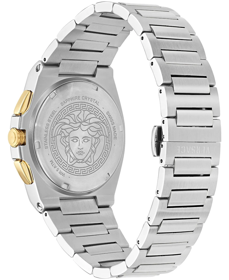 Versace Men's Tolomeo Chrono Two-Tone Stainless Steel Bracelet Watch 40x49mm