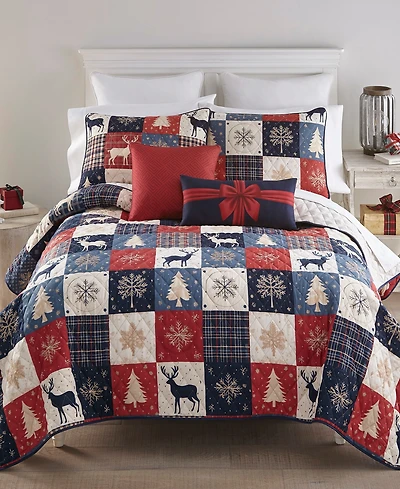 Your Lifestyle Noel Patch 2-Piece Quilt Set, Twin