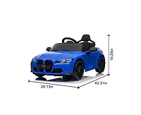 Yobtop 12V Kids Ride-On Car with Remote Control and Led Lights, Ages 2+