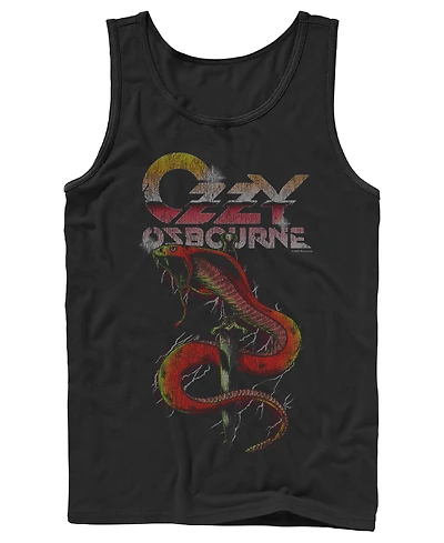 Fifth Sun Men's Ozzy Osbourne Vintage Snake and Dagger Graphic Tank Top