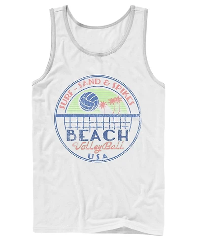 Fifth Sun Men's Jupiter Sand and Sea Beach California Usa Retro Graphic Tank Top