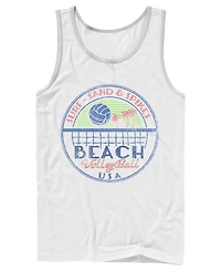Fifth Sun Men's Jupiter Sand and Sea Beach California Usa Retro Graphic Tank Top