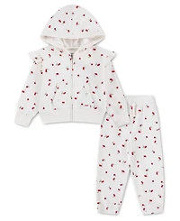 abercrombie kids Girls' Flutter Full-Zip Hoodie and Pant, 2-Piece Set