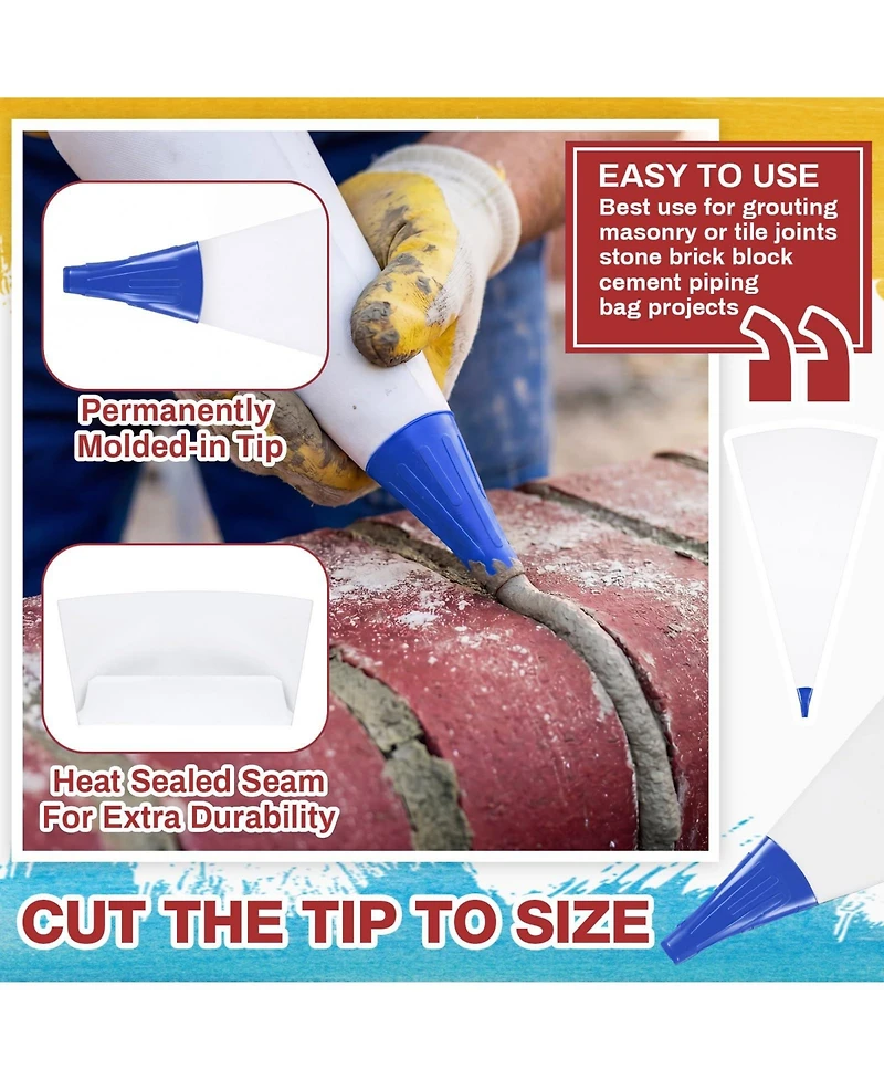 Xdovet Tile Grout Bag Set Masonry Mortar Tools Kit