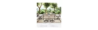 Erommy 7-piece Outdoor Patio Dining Set, 6 Woven Rattan Swivel Chairs With Cushions and Metal Slat Table With 1.96" Umbrella Hole