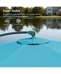 Sonkuki 10 Feet Outdoor Patio Hanging Offset Cantilever Umbrella, Cantilever Umbrella with Cross Base