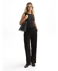 Scotch & Soda Women's Smock Stitch Knitted Crewneck Tank