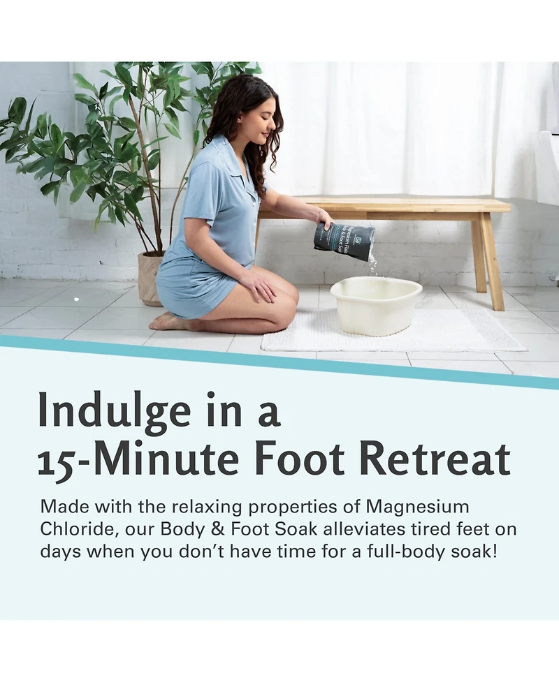 M3 Magnesium Bath Soak with Dead Sea Salt and Msm Fragrance-Free Body and Foot Soak Magnesium Flakes