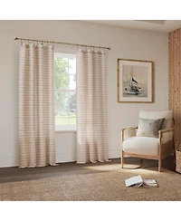 Archaeo Woven Stripes Ring Top Curtains