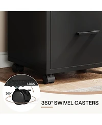 Tribesigns 3-Drawer Mobile File Cabinet with Casters