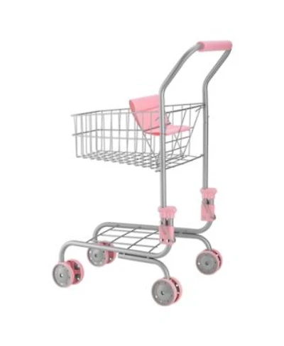Sugift Kids Pretend Play Shopping Cart With 6 L Basket 12 In Doll For Ages 3