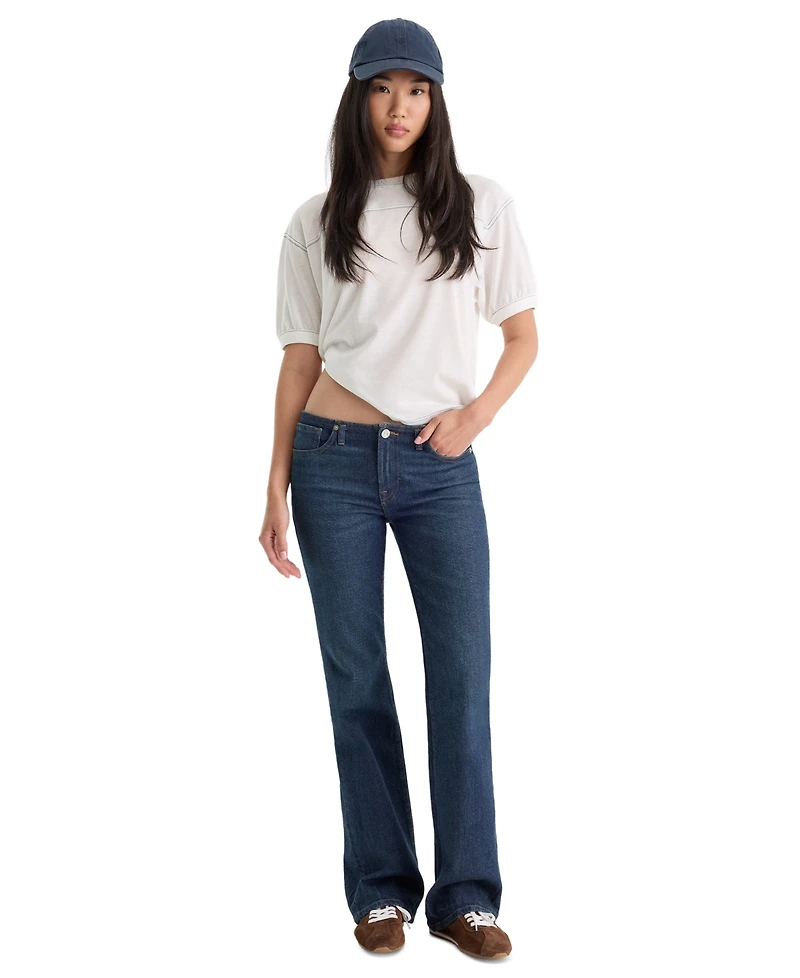Good American Women's Low-Rise Bootcut Ghost-Waistband Jeans