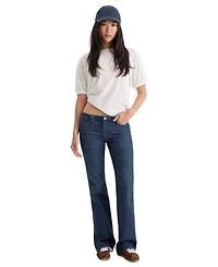 Good American Women's Low-Rise Bootcut Ghost-Waistband Jeans