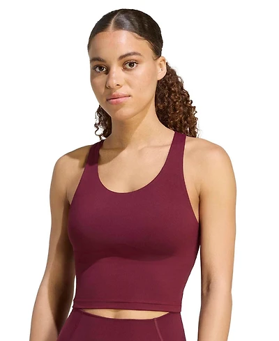 adidas Women's Low-Impact Cropped Scoop Neck Tank
