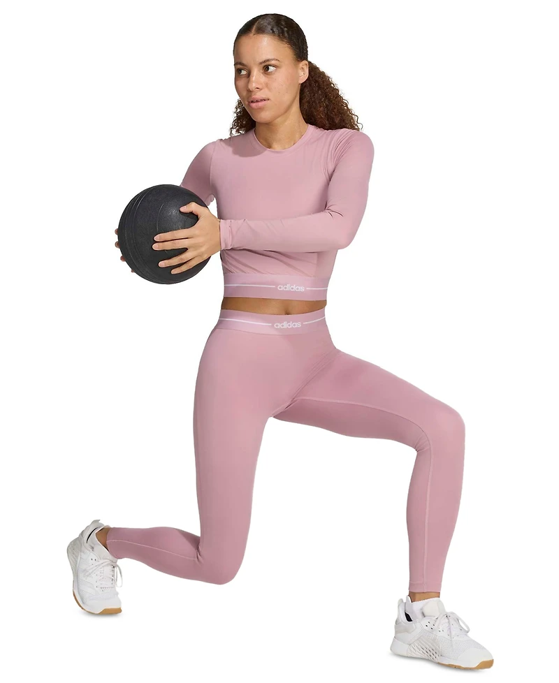 adidas Women's Long-Sleeve Cropped Tight-Fit Top