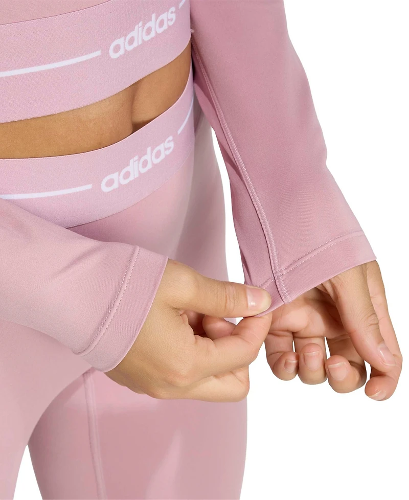 adidas Women's Long-Sleeve Cropped Tight-Fit Top