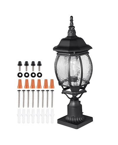 Vevor 2 Pieces Dusk to Dawn Outdoor Lamp Post Light Fixture 20.87in Pole Pier Mount