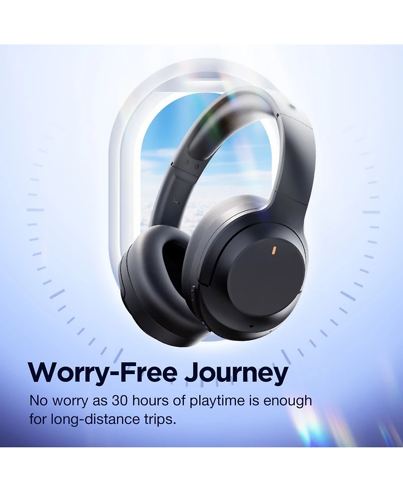 Cowin BT6.0 Wireless Noise-Cancelling Over-Ear Headphones with Enc Microphone