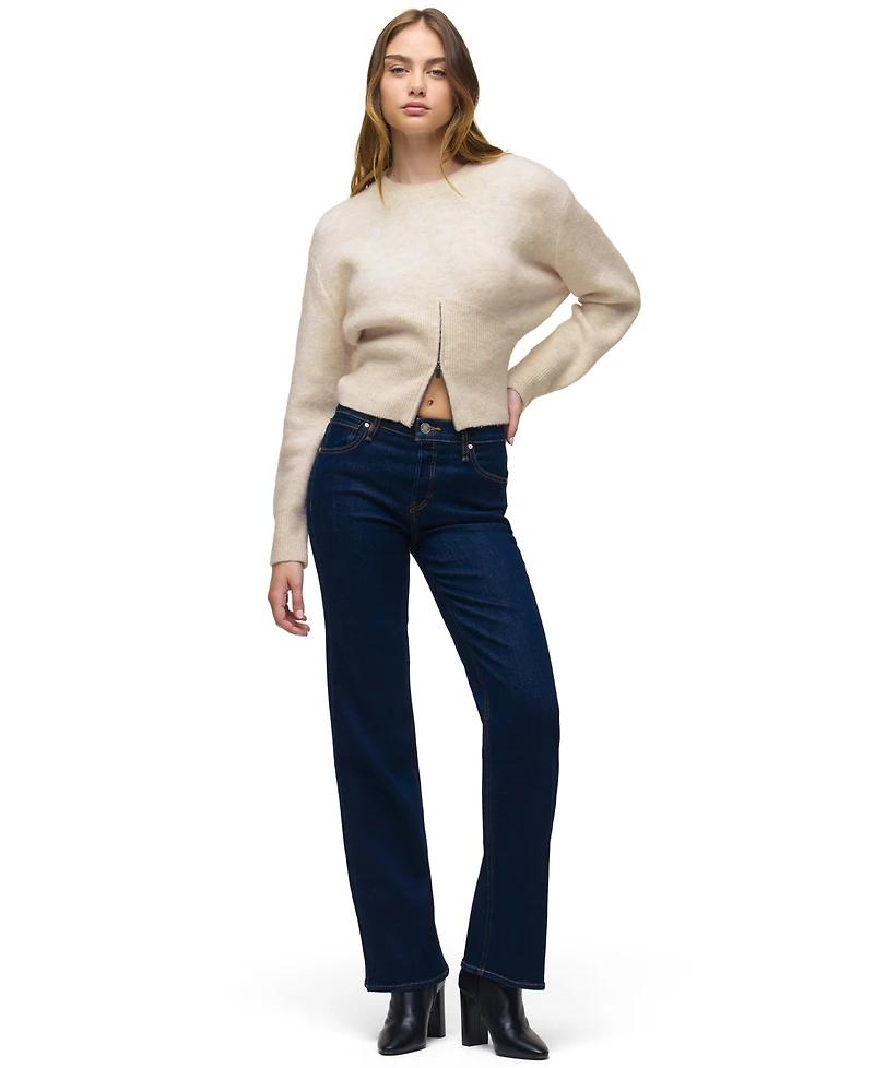 Hudson Jeans Women's Lizbeth Front-Zip Cropped Sweater