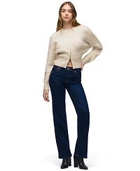 Hudson Jeans Women's Lizbeth Front-Zip Cropped Sweater