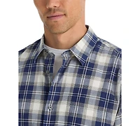 Nautica Men's Cotton Plaid Short-Sleeve Shirt
