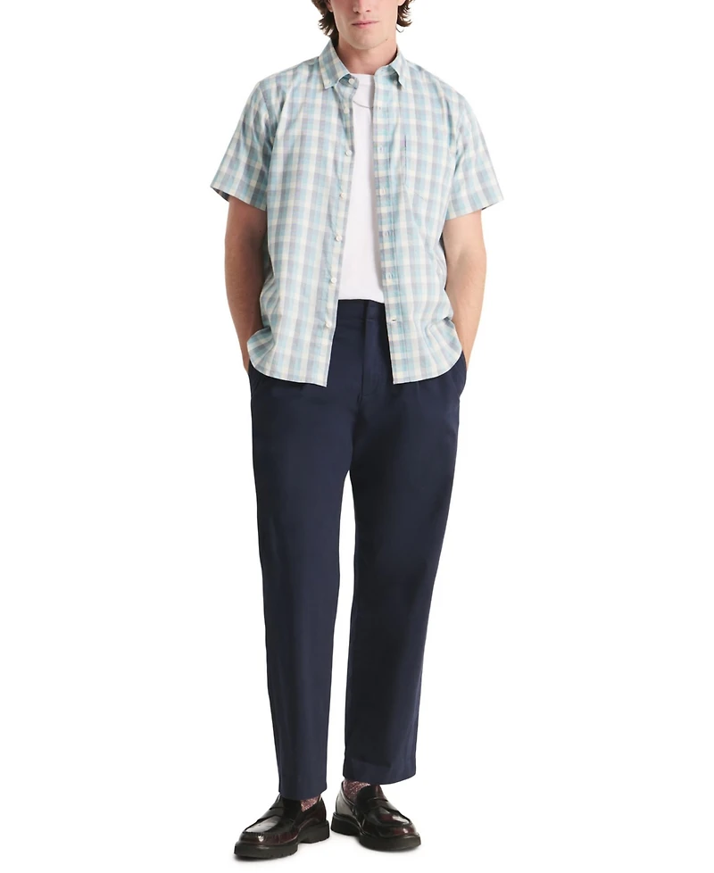 Nautica Men's Plaid Short-Sleeve Shirt