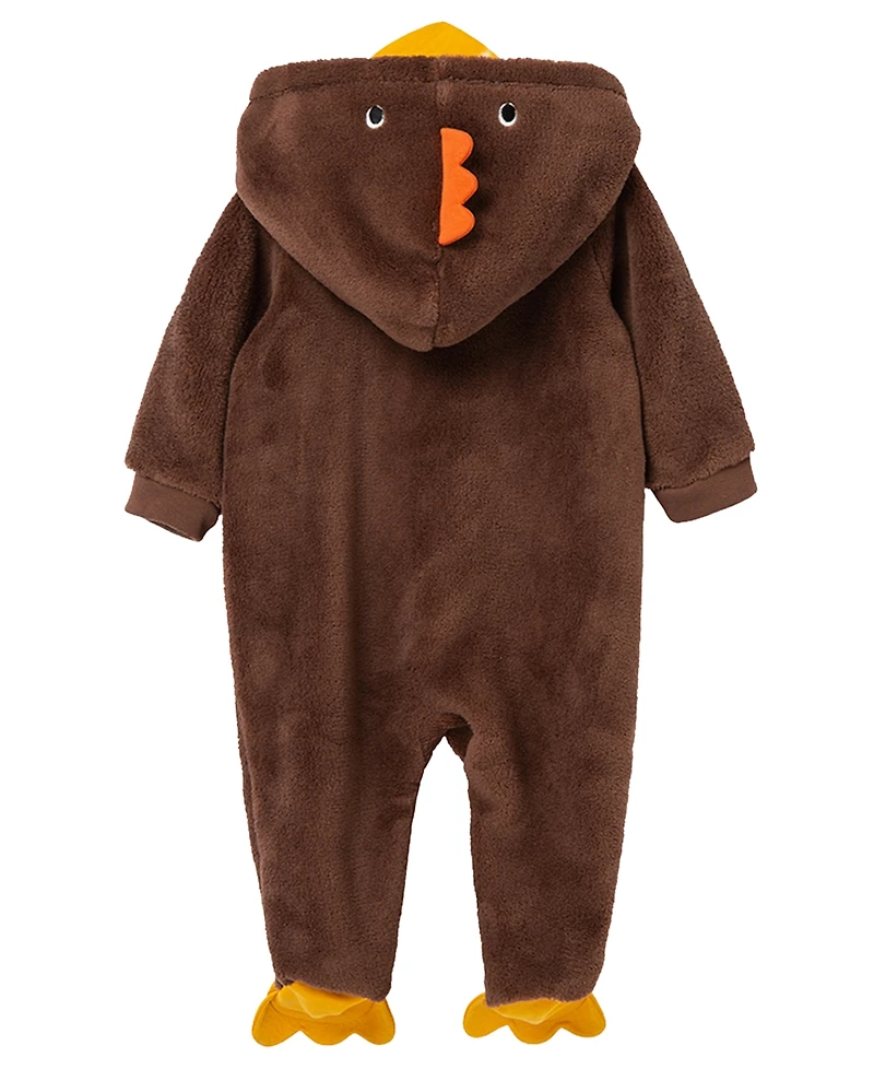Little Me Baby Boys' and Girls' Turkey Fleece Footie Coverall