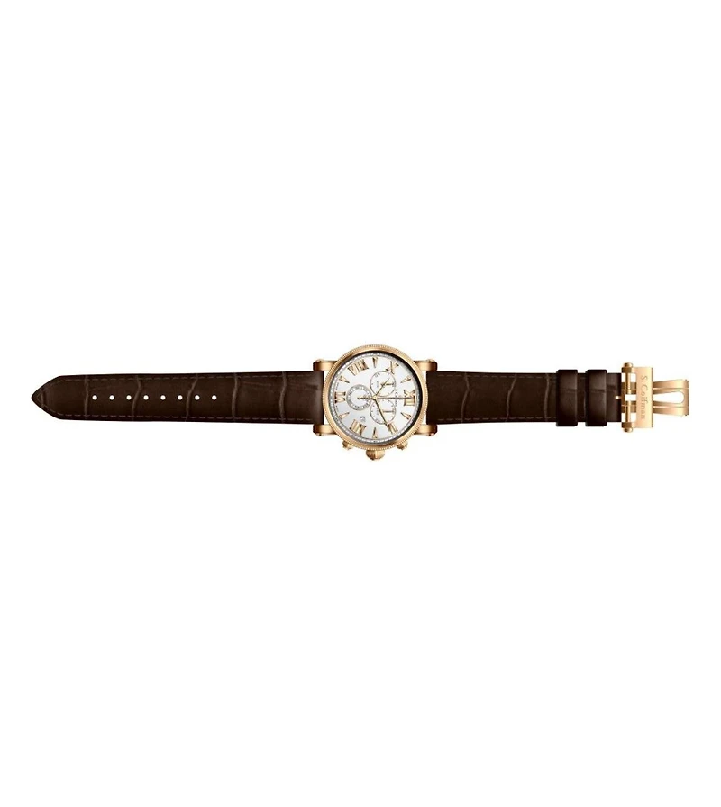 Invicta S.Coifman Men's Heritage Chronograph Dial Leather Strap Watch 43mm