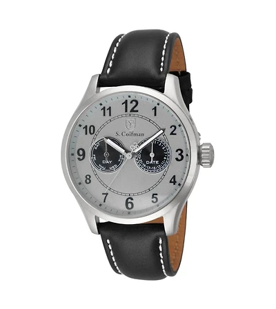 Invicta S.Coifman Men's Heritage Chronograph Dial Leather Strap Watch