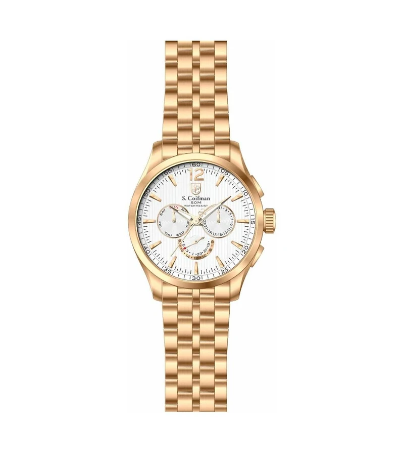 Invicta S.Coifman Men's Heritage Chronograph Silver Dial Stainless Steel Bracelet Watch