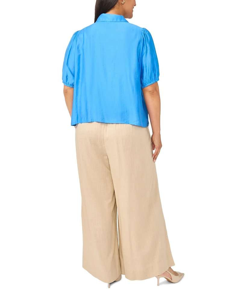 Vince Camuto Plus Puff-Sleeve Work Blouse
